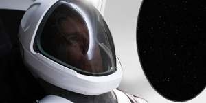 The new spacesuit from ompany SpaceX. It's designed for its crewed flights planned for 2018.