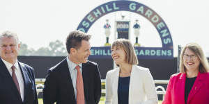 Premier Chris Minns and Transport Minister Jo Haylen announced the potential Rosehill deal in December.