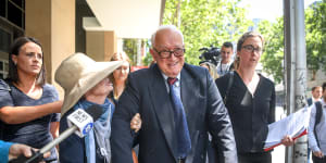 Dr Con Kyriacou leaving Melbourne Magistrates Court in 2019.