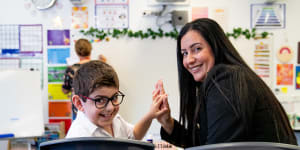 Amanda Abou-Rjeili said since her son enrolled in the specialist school Mater Dei,his learning has improved,he plays with other kids at lunchtime and he gets invited to birthday parties.