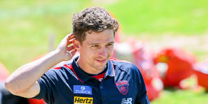 Former Saint and new Demon Jack Billings at the club’s training camp in Lorne.
