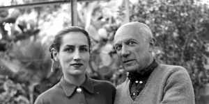 Picasso and his mistress Françoise Gilot in 1951;her work shows alongside his in The Picasso Century.