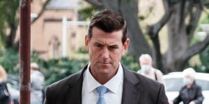 Ben Roberts-Smith arriving at Queens Square for his defamation case on Tuesday.