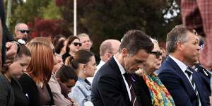 NSW Premier Chris Minns during the funeral of Molly Ticehurst at Forbes in NSW.