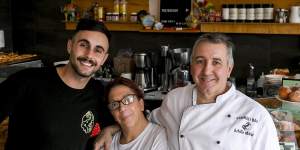 Carlo Mellini and his parents Vincenza and Achille Mellini.