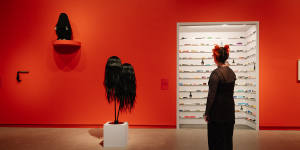 Installation view,Hair Pieces at Heide. 