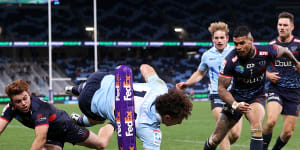 Waratahs make it three on the trot with bonus-point win over Rebels