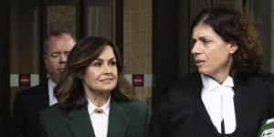 Lisa Wilkinson and her barrister Sue Chrysanthou,SC,outside the Federal Court in Sydney on Thursday.