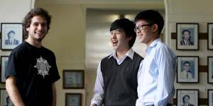 Dennis Kim,left,and Austin Ly,right,were some of the many high achievers at Sydney Boys High School,the Herald reported in 2011.