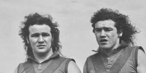 As a teenage Australian rules footballer (right) with his older brother,Brian;any natural athletic talent Birch had then was extinguished by alcohol and smoking.