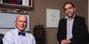 Professor Domenic Rowe,left) and Dr Gilles Guillemin have been leading research in Australia to identify the causes of MND and to threat sufferers from the fatal disease.