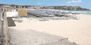 An artist impression of the Amalfi Beach Club for Bondi Beach,proposed by polo entrepreneur Janek Gazecki.