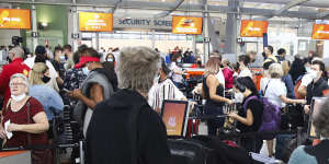 There were long queues at Sydney Airport,which was expected to experience its busiest day in two years on Thursday.
