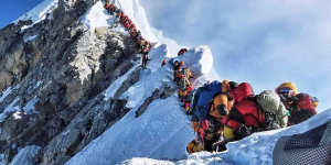 Overcrowding on Mount Everest has led to an ever-growing amount of rubbish left behind.