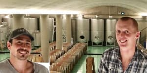 The tasting area in the cellar.