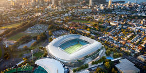 An artist's impression of the new Sydney Football Stadium.