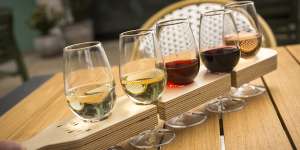 The wine tasting paddle at Studley Park Boathouse trips through Victoria’s wine regions.