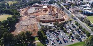 Construction has started on the new stadium at Parramatta.