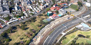 Cross River Rail tunnel emerges near Exhibition rail station