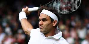 Roger Federer works his magic at Wimbledon in 2021.