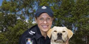 Senior Constable Jaye Lilley,with her partner PD Turbo.