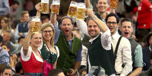 The opening of the 186th ‘Oktoberfest’ beer festival in Munich,Germany in 2019.