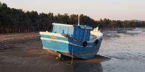 'Kanak',one of two boats which asylum seekers were transferred onto by Australian Border Force after being intercepted and turned back. 