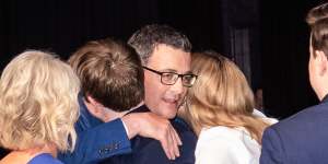 Victorian Premier Daniel Andrews and his family.