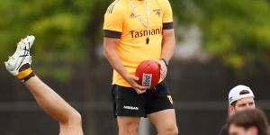 Sam Mitchell at Hawks training. 