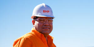 BHP’s Edgar Basto at the company’s South Flank mine.