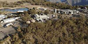 Larvotto’s Hillgrove gold-antimony mine atop a 500-metre gorge in northeastern NSW.