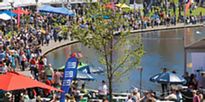 Time out to indulge ... the festival crowd at Elder Park in 2007.