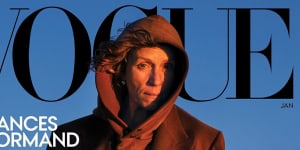 A brown hoodie high fashion? On Frances McDormand,yes