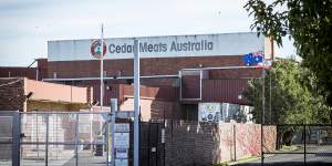The Cedar Meats plant,where Victoria's biggest COVID-19 cluster emerged.