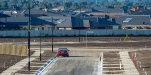 A new housing estate off Cardinia Road,next to the Pakenham bypass.