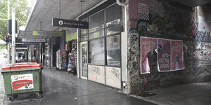 Empty shopfronts on Oxford Street.