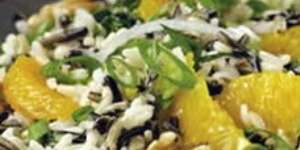 Wild rice and brown rice nut salad with citrus sauce