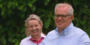 Prime Minister Scott Morrison with Environment Minister Sussan Ley,who faces a preselection challenge in her seat of Farrer.