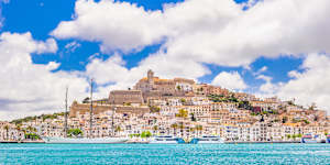 An extremely detailed view of Eivissa’s old town centre and marina,bright sky,picturesque clouds,a moored sailing ship,the iconic skyline of Dalt Vila dominated by the cathedral church of Santa Maria de les Neus. Developed from RAW. Ibiza Celebrity Cruises The other side of Ibiza From World Heritage sites to the wild west coast,there is a lot more than clubbing to discover. By Ute Junker Trav-IbizaCelebrity-29092023 cr:iStock (downloaded for use in Traveller,no syndication,reuse permitted) 