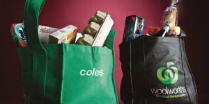 Coles and Woolworths control 65 per cent of the Australian grocery market.
