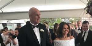 Today's Lisa Wilkinson and husband Peter FitzSimons recently said'I do'... again.