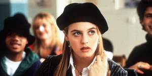 Alicia Silverstone as Cher Horowitz in Clueless,which sold the fantasy of a computerised wardrobe.