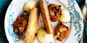 Rachel Khoo's French almond and apricot millefeuilles with custard. 