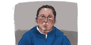 A court sketch of Erin Patterson from April 2024.
