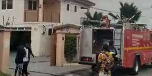 The fire at the Jinapor residence in Accra