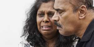 Anguish ... Myuran Sakamaran's mother and father,Raji and Sam Sukumaran.