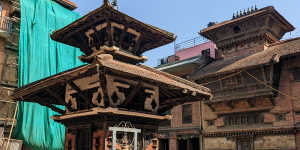The13th century Ratneshwar Temple in the Kathmandu Valley.