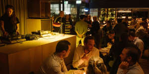 Rekodo Restaurant and Vinyl Bar,Barangaroois a nod to the Japanese listening rooms of the 50's. 