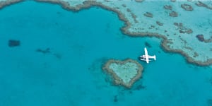 Heart reef,Whitsundays. 