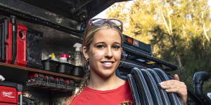 18-year-old apprentice Yana Marks said she’s fortunate to have a good boss and proper training. 